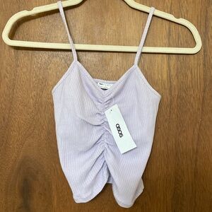 NWT ASOS Ruched Cropped Women’s Tank Top Lilac